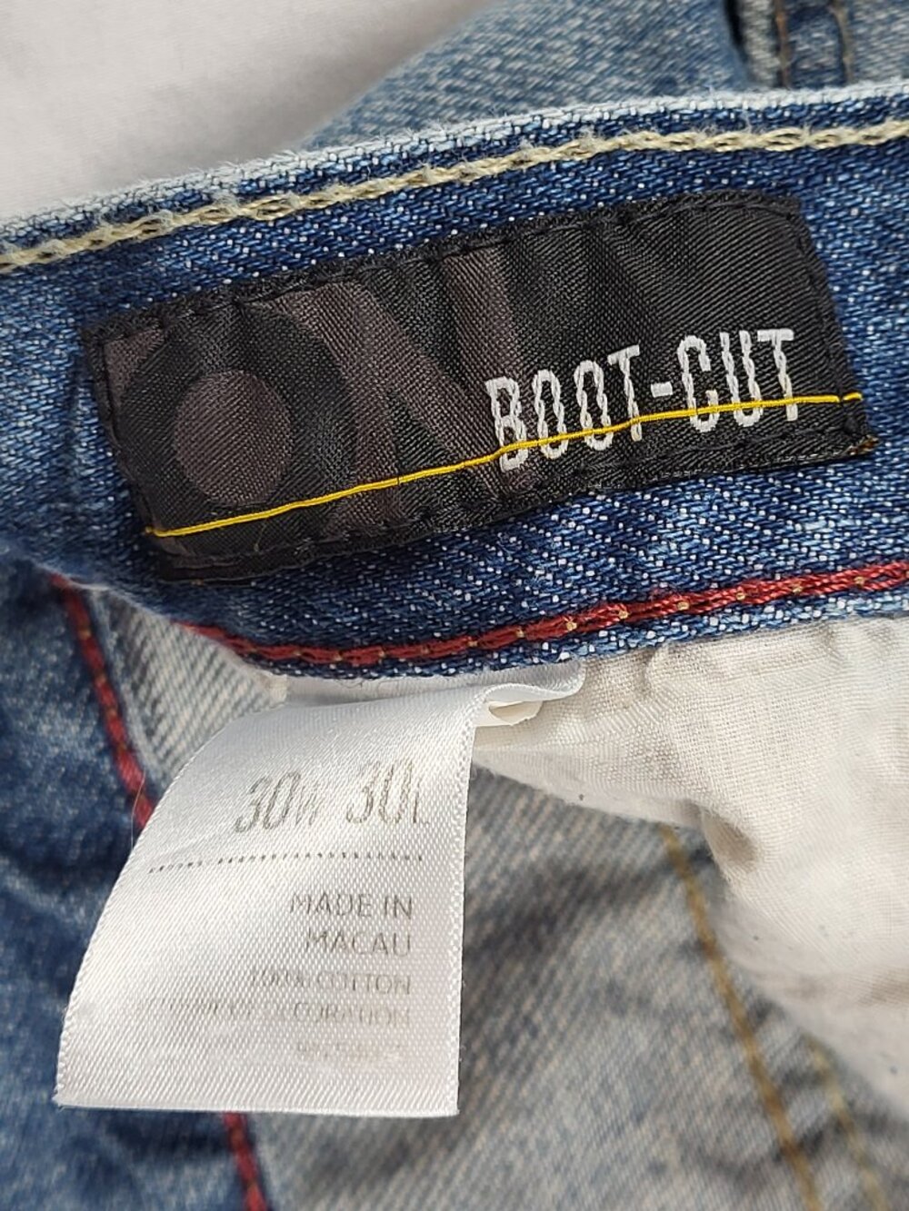 Old Navy Jeans 30x30 Boot Cut Wide Leg Straight Blue Denim Y2k - Picture 7 of 12
